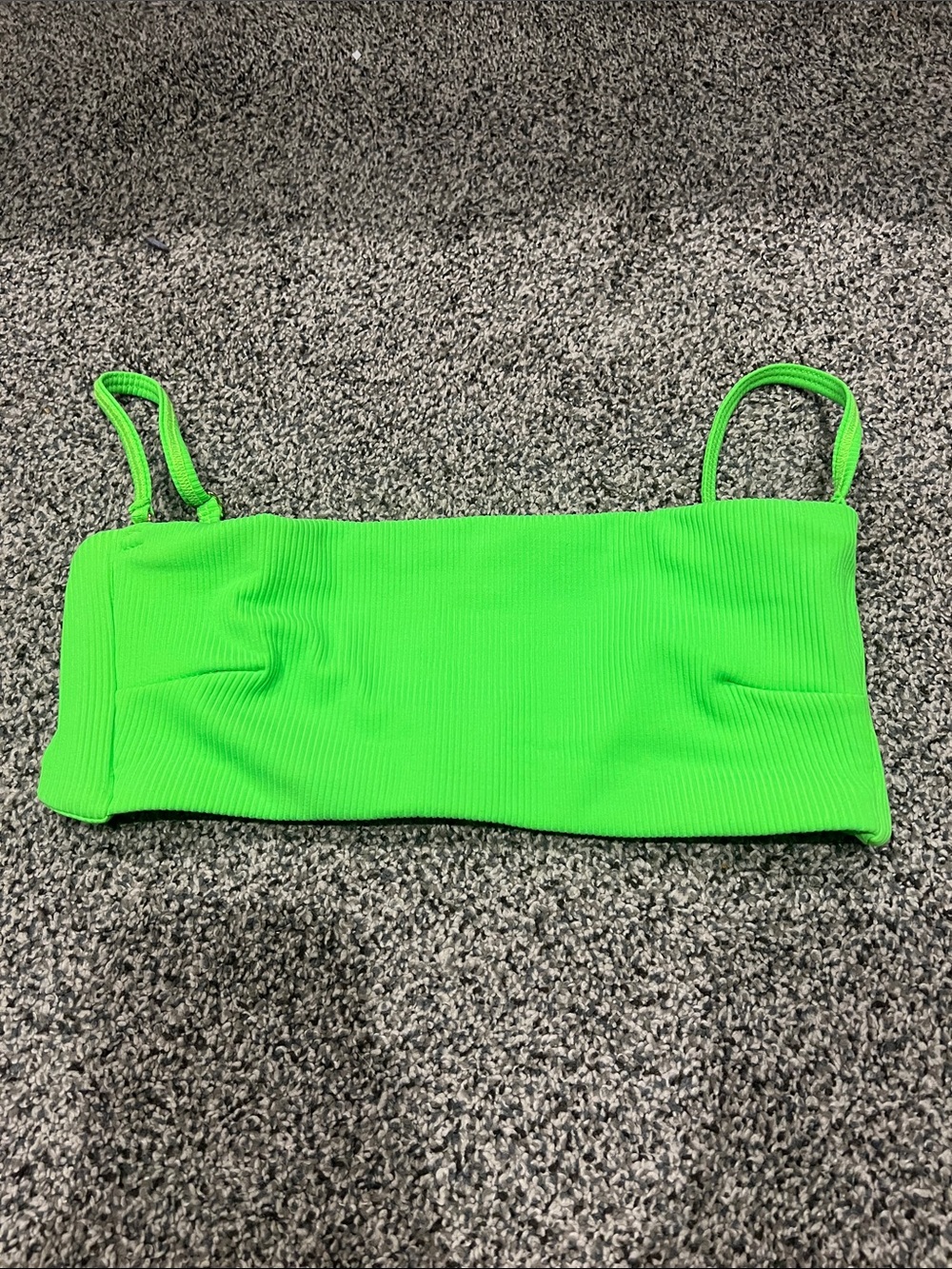 Montce Neon Green Ribbed Bikini Top